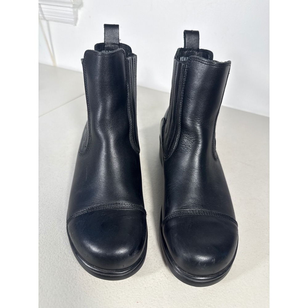 Dansko Black Leather Chelsea Boots Cap Toe Ankle Booties Made in Portugal 39